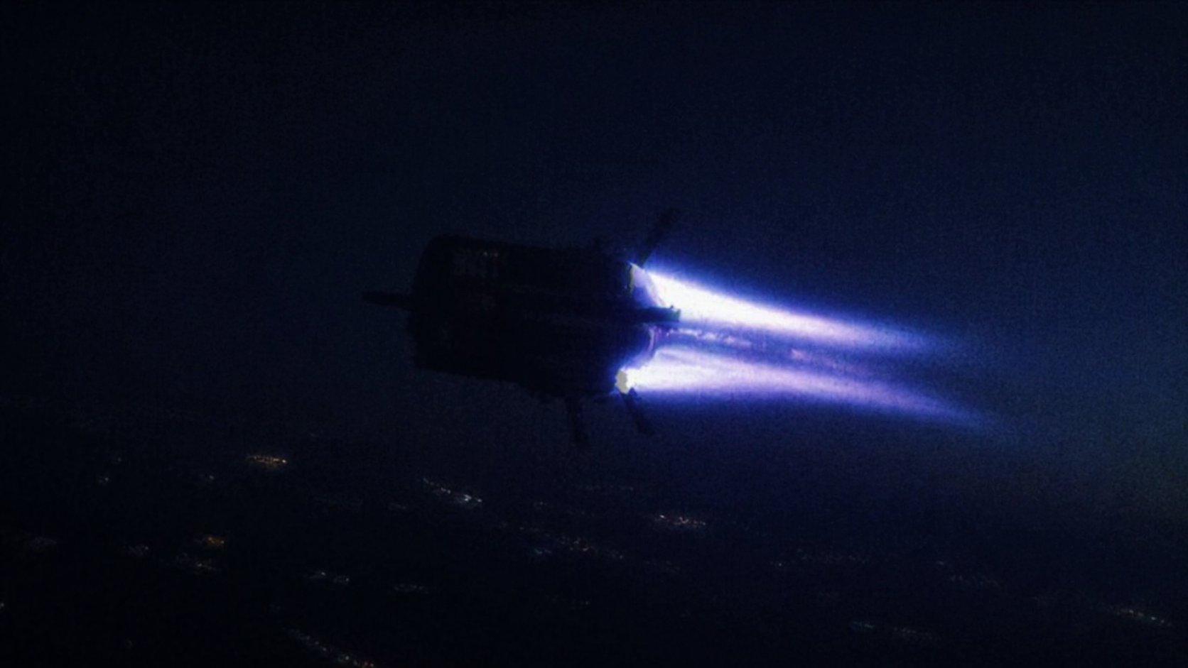 Representative dual Hall thruster firing — high-power electric propulsion concept