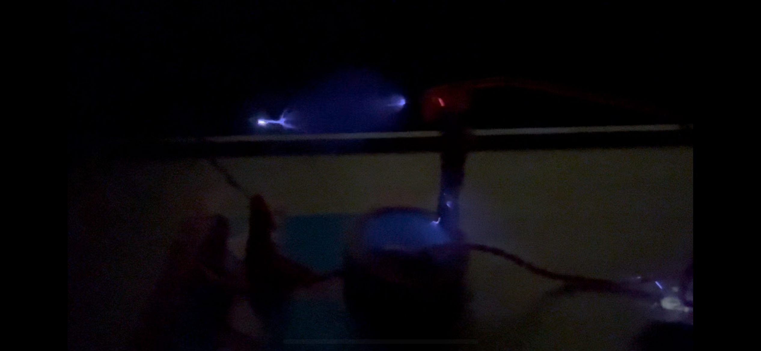 Self-built EHD ionic thruster firing